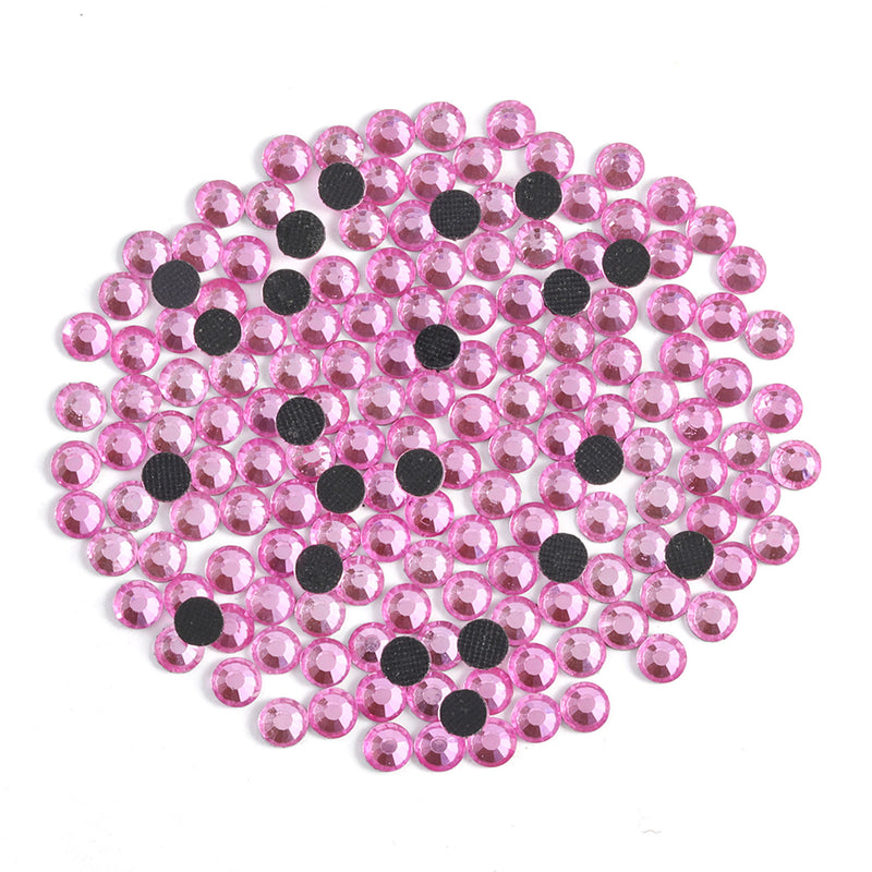 Hotfix Rhinestones Bulk for Crafts Clothes,Hotfix Crystals DIY Decoration, SS6-SS30 - Dark Pink