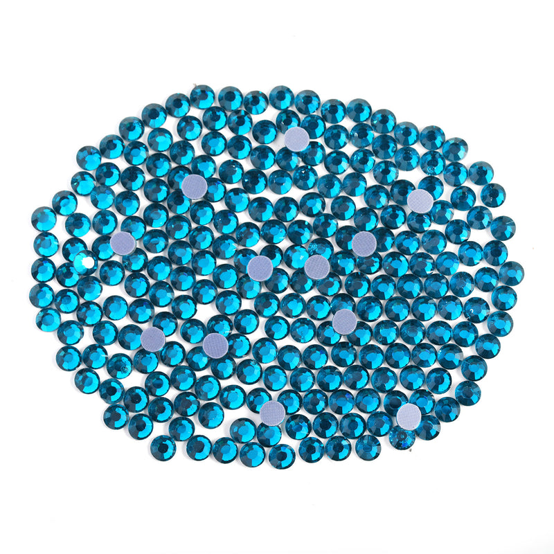 Hotfix Rhinestones Bulk for Crafts Clothes,Hotfix Crystals DIY Decoration, SS6-SS30 - Indicolite