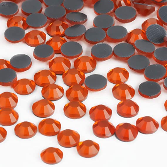 Beadsland Crystal Hotfix Rhinestone,Machine Cut Stone - Orange