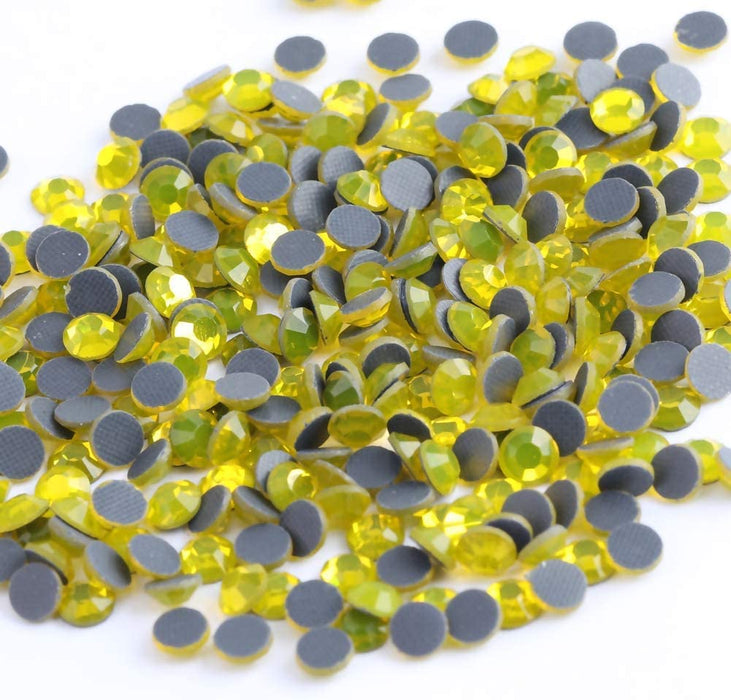 Beadsland Crystal Hotfix Rhinestone,Machine Cut Stone - Lemon Yellow