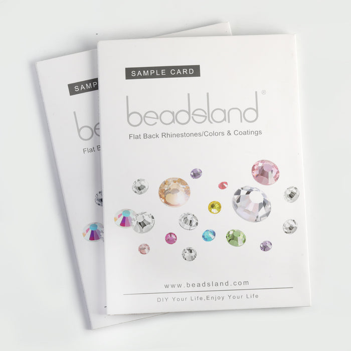 Beadsland Flat Back Rhinestones Sample Card Color Chart