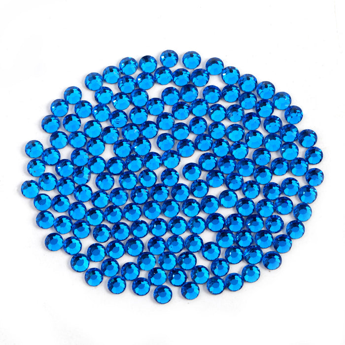 Hotfix Rhinestones Bulk for Crafts Clothes,Hotfix Crystals DIY Decoration, SS6-SS30 - Capri Blue