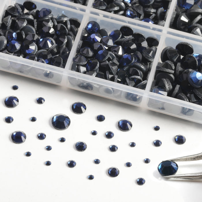 6736pcs Hotfix Rhinestones for Crafts Clothes Mixed 5 Sizes, Hotfix Crystals with Tweezers and Wax Pencil Kit, SS6-SS30-Montana