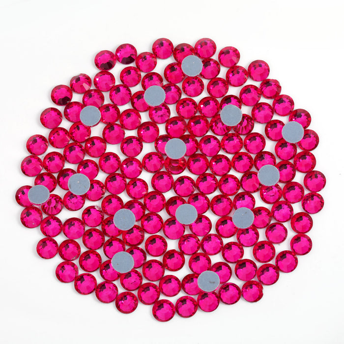 Hotfix Rhinestones Bulk for Crafts Clothes,Hotfix Crystals DIY Decoration, SS6-SS30 - Hot Pink