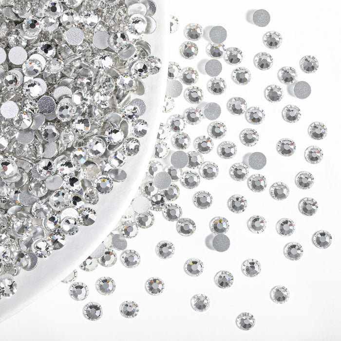 Beadsland Flatback Rhinestones a granel, 14400 piezas de diamantes de imitación para uñas, artesanías, ropa, decoración de bricolaje, SS6-SS30-Crystal