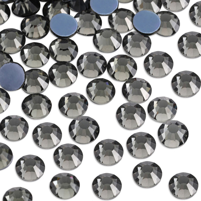 Beadsland Hotfix-Strasssteine, Kristall-Strasssteine ​​zum Basteln von Kleidung, DIY-Dekoration – schwarzer Diamant