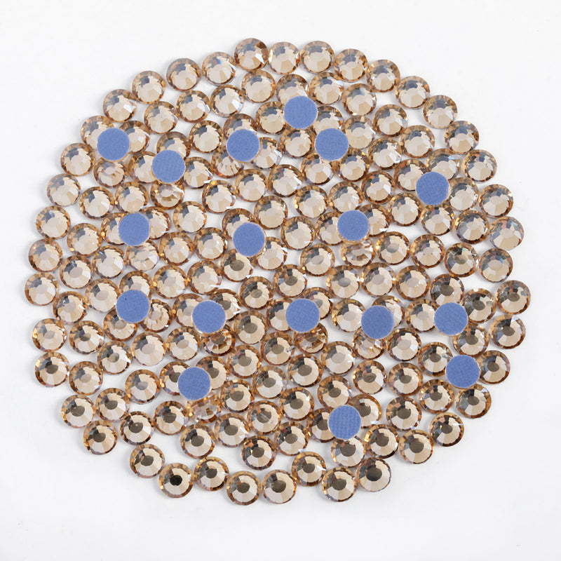 Hotfix Rhinestones Bulk for Crafts Clothes,Hotfix Crystals DIY Decoration, SS6-SS30 - Golden Shadow