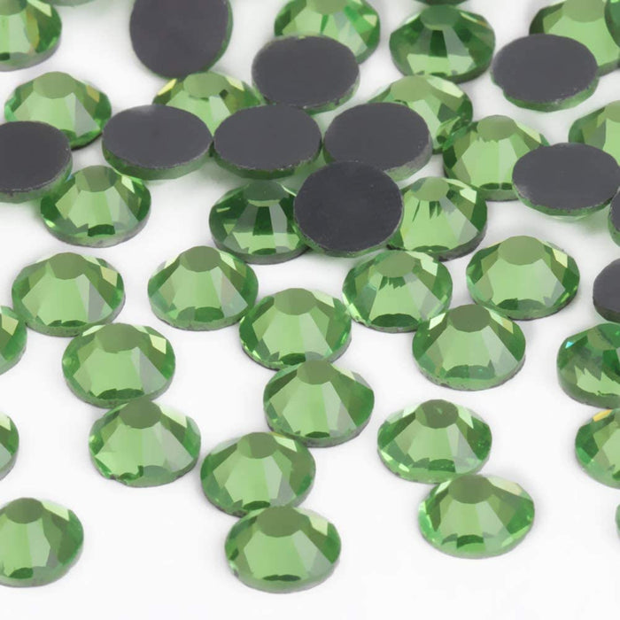 Beadsland Crystal Hotfix Rhinestone, piedra cortada a máquina - verde claro
