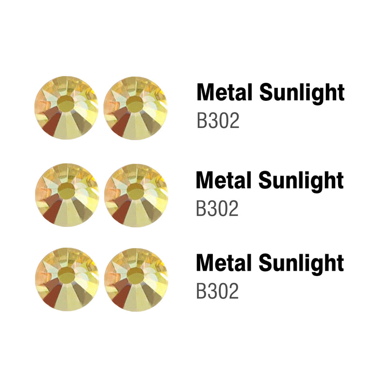 Beadsland Hotfix Rhinestones, Crystal Rhinestones for Crafts Clothes DIY Decoration-Metal Sunlight