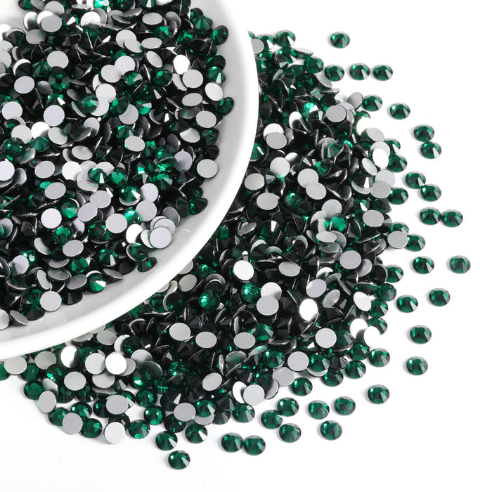 Beadsland Flatback Rhinestones Bulk, Rhinestones for Nails Crafts Clothes DIY Decoration, Emerald