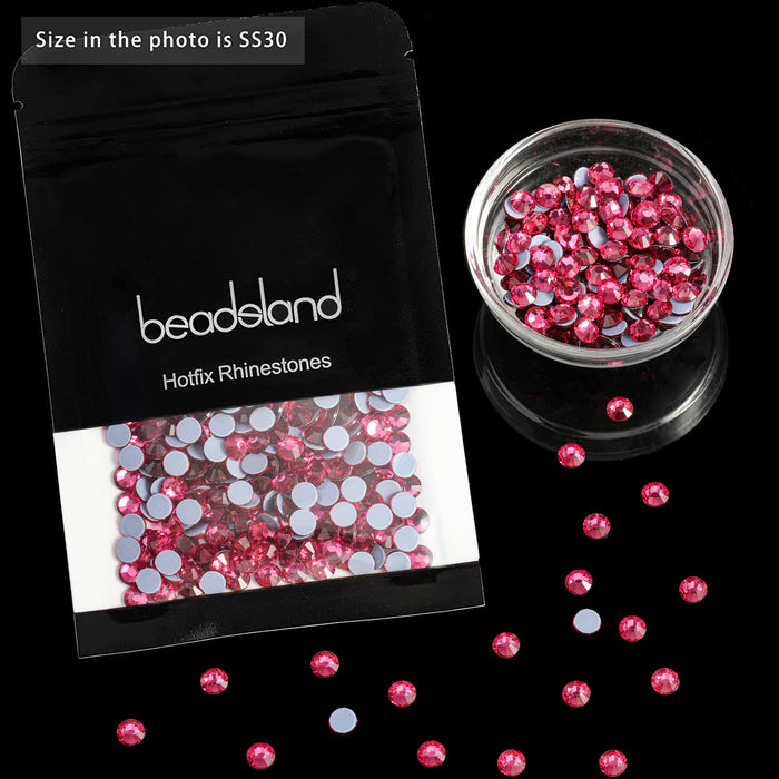 Beadsland Hotfix Rhinestones, Crystal Rhinestones for Crafts Clothes DIY Decoration-Rose