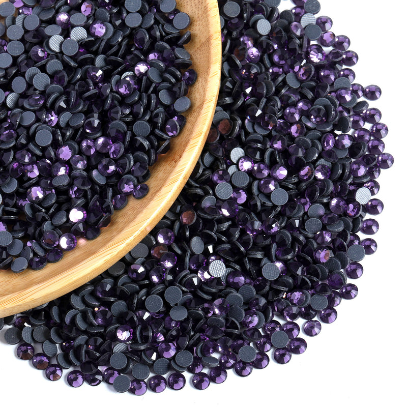 Hotfix Rhinestones Bulk for Crafts Clothes,Hotfix Crystals DIY Decoration, SS6-SS30 - Tanzanite