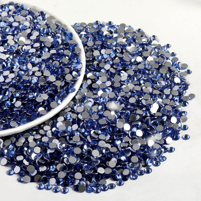 Beadsland Flatback Rhinestones Bulk, Rhinestones for Nails Crafts Clothes DIY Decoration, Light Blue