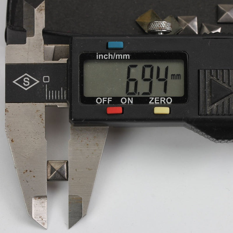 Hotfix Flat Back Pyramid Studs - 1/4" Flatback Glue on Studs