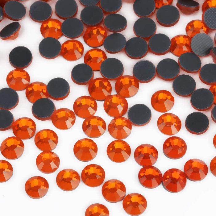 Beadsland Crystal Hotfix Rhinestone,Machine Cut Stone - Orange