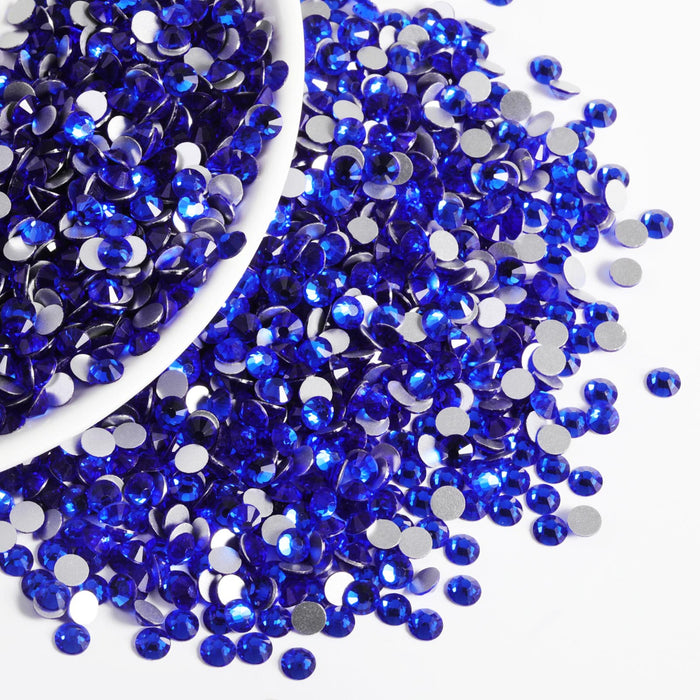 Beadsland Flatback Rhinestones Bulk,Rhinestones for Nails Crafts Clothes DIY Decoration, SS6-SS30-Sapphire