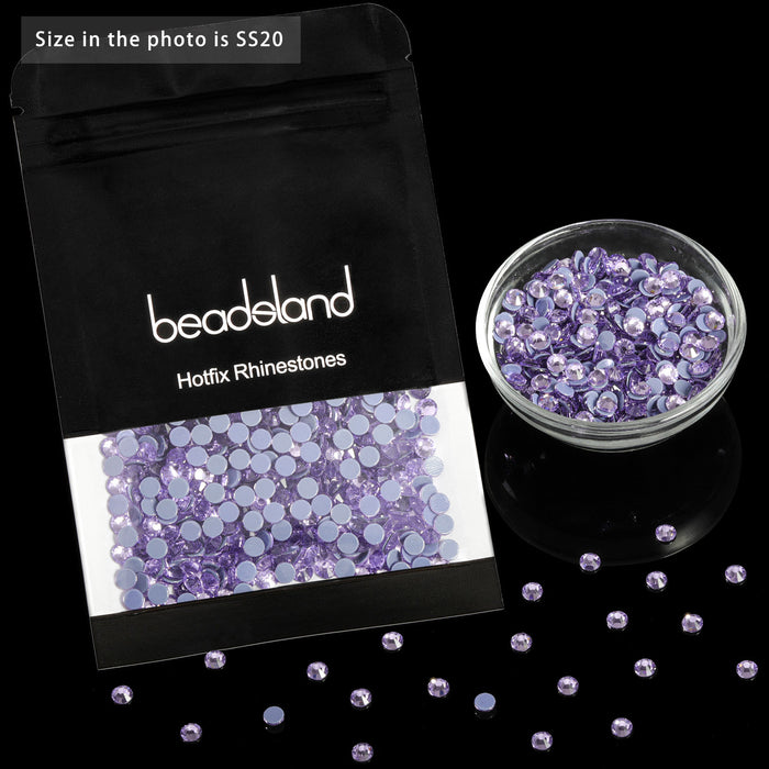 Beadsland Hotfix-Strasssteine, Kristall-Strasssteine ​​zum Basteln von Kleidung, DIY-Dekoration, Violett