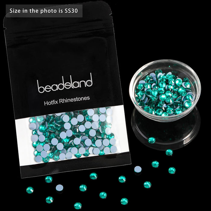 Beadsland Hotfix Rhinestones, Crystal Rhinestones for Crafts Clothes DIY Decoration- Blue Zircon