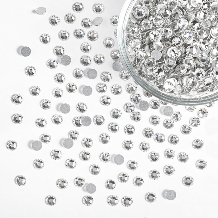 Beadsland Flatback Rhinestones a granel, 14400 piezas de diamantes de imitación para uñas, artesanías, ropa, decoración de bricolaje, SS6-SS30-Crystal