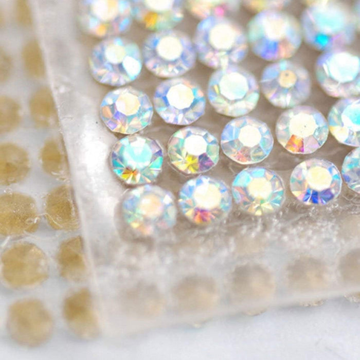 Beadsland 240X400mm Crystal Rhinestone Trim Hotfix Strass Crystal Mesh Banding Bridal Beaded Applique in Sheet for Dresses with 2mm Rhinestones (Crystal AB)