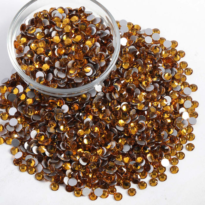 Beadsland Flatback Rhinestones Bulk, Rhinestones for Nails Crafts Clothes DIY Decoration, Topaz