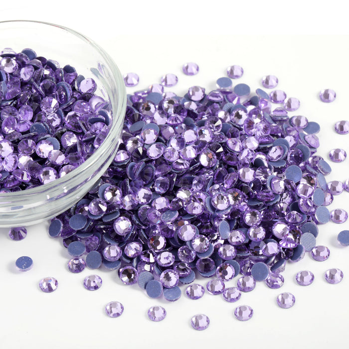 Hotfix Rhinestones Bulk for Crafts Clothes,Hotfix Crystals DIY Decoration, SS6-SS30 - Violet