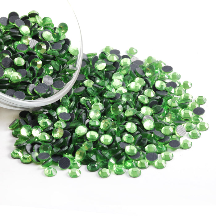 Hotfix Rhinestones Bulk for Crafts Clothes,Hotfix Crystals DIY Decoration, SS6-SS30 - Light Green