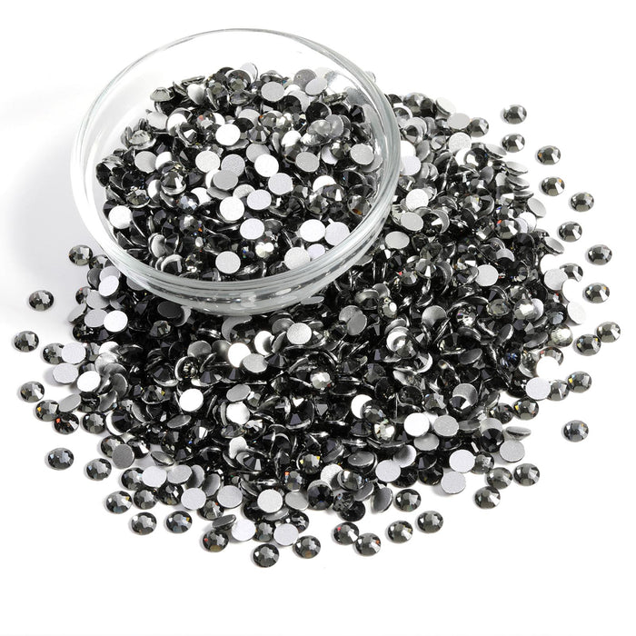 Beadsland Flatback Rhinestones a granel, 14400 piezas de diamantes de imitación para uñas, manualidades, ropa, decoración de bricolaje, SS6-SS30-Black Diamond