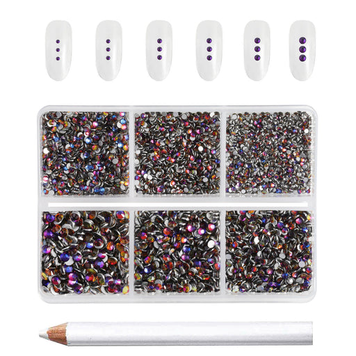 Beadsland 8300PCS Flatback Rhinestones Clear Rhinestone Nail Gems