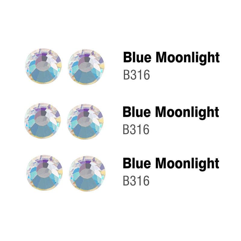 Beadsland Hotfix Rhinestones Bulk, Hot Fix Rhinestones for Crafts Clothes DIY Decoration, Blue Moonlight
