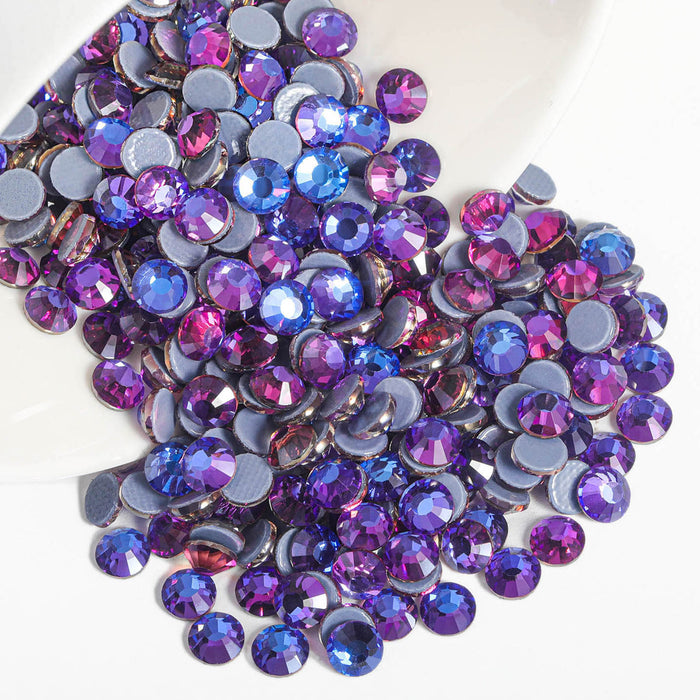 Beadsland Hotfix Strass, diamantes de imitación de cristal para manualidades, ropa, decoración de bricolaje, terciopelo morado