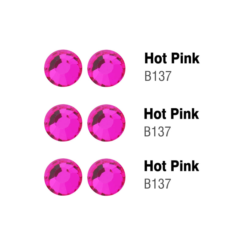 Beadsland Flatback Rhinestones Bulk, Rhinestones for Nails Crafts Clothes DIY Decoration, Hot Pink