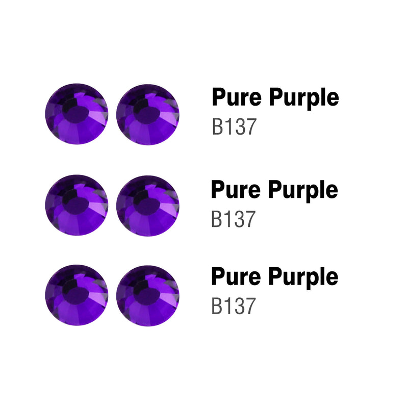 Beadsland Flatback Rhinestones Bulk, Rhinestones for Nails Crafts Clothes DIY Decoration, Pure Purple