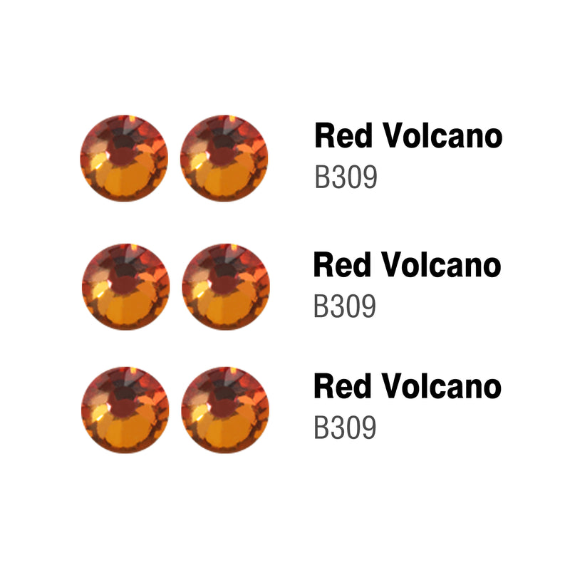 Beadsland Hotfix Rhinestones, Crystal Rhinestones for Crafts Clothes DIY Decoration-Red Volcano