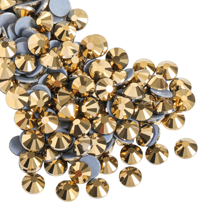 Beadsland Hotfix Rhinestones, Crystal Rhinestones for Crafts Clothes DIY Decoration- Aurum