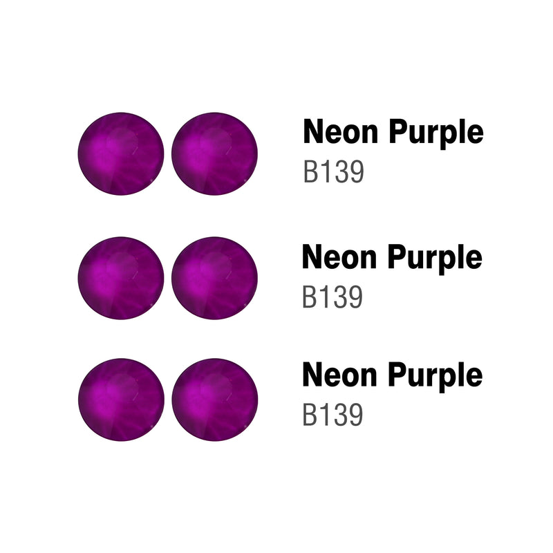 Beadsland Hotfix Rhinestones Bulk, Hot Fix Rhinestones for Crafts Clothes DIY Decoration, Neon Purple