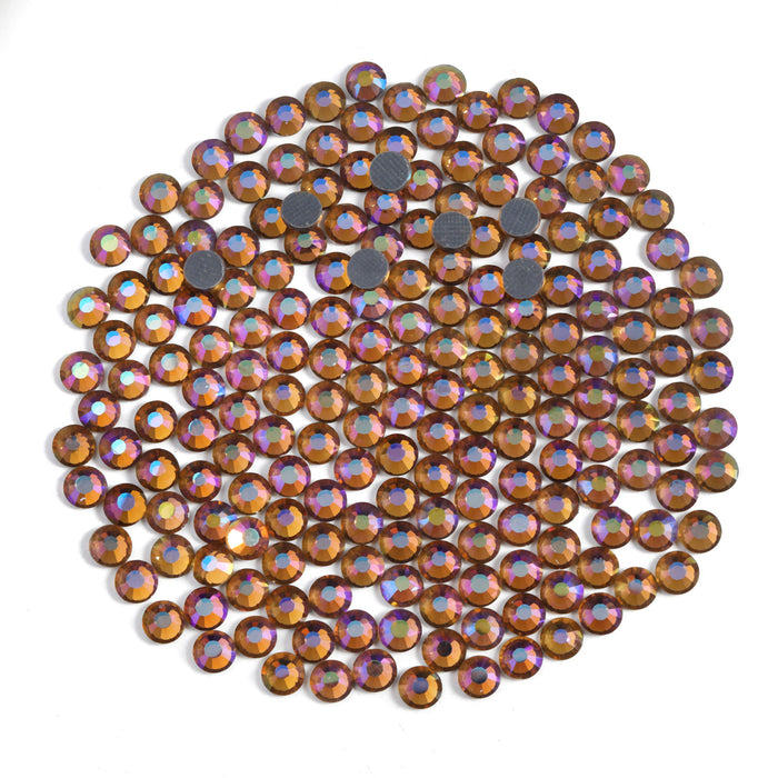 Hotfix Rhinestones Bulk for Crafts Clothes,Hotfix Crystals DIY Decoration, SS6-SS30 - Light Colorado Topaz AB