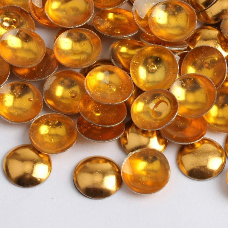 beadsland Dome Studs Hotfix in Size 5mm/100mm,1/3 Round Flat Back Dome Studs with 500pcs/100pcs(Gold)