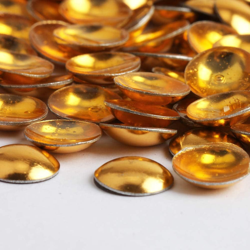 beadsland Dome Studs Hotfix in Size 5mm/100mm,1/3 Round Flat Back Dome Studs with 500pcs/100pcs(Gold)