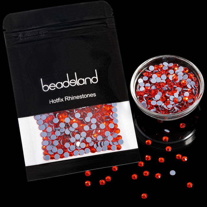Beadsland Hotfix Rhinestones, Crystal Rhinestones for Crafts Clothes DIY Decoration-Orange