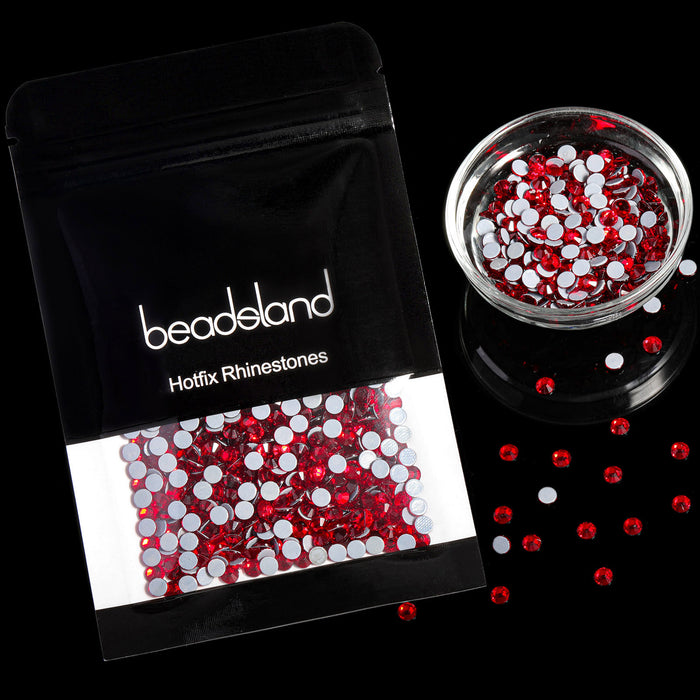 Beadsland Hotfix-Strasssteine, Kristall-Strasssteine ​​zum Basteln von Kleidung, DIY-Dekoration, helles Siam