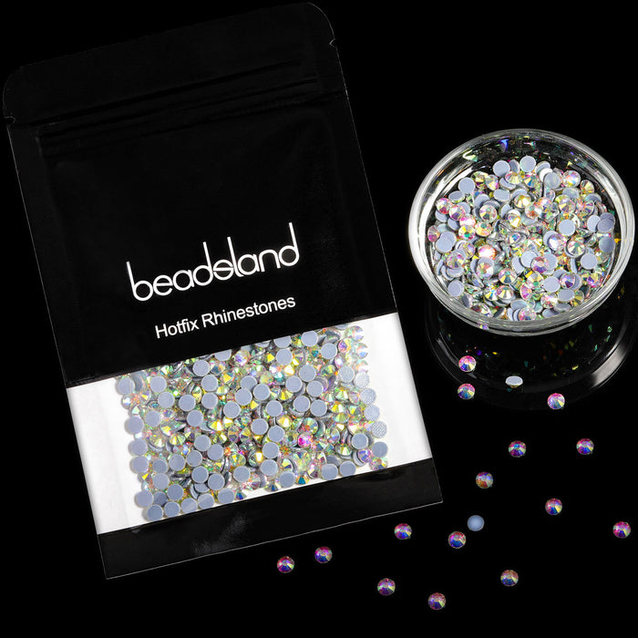 Beadsland Hotfix Rhinestones, Crystal Rhinestones for Crafts Clothes DIY Decoration-Crystal AB