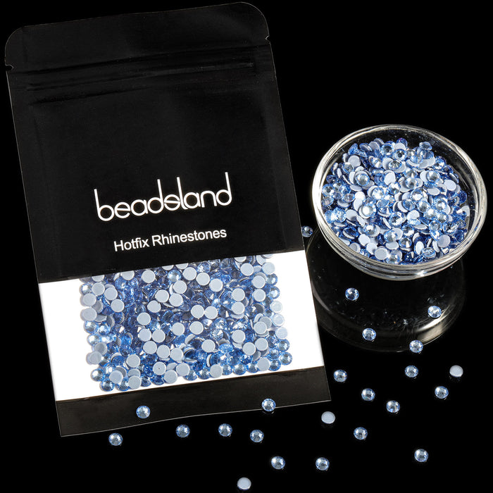Beadsland Hotfix-Strasssteine, Kristall-Strasssteine ​​zum Basteln von Kleidung, DIY-Dekoration – heller Saphir
