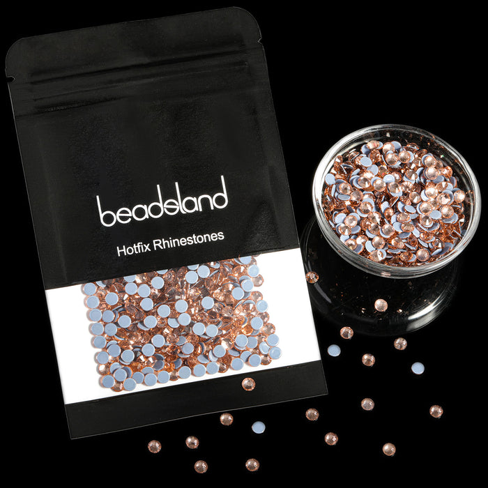 Beadsland Hotfix Rhinestones, Crystal Rhinestones para manualidades Ropa DIY Decoración-Champagne