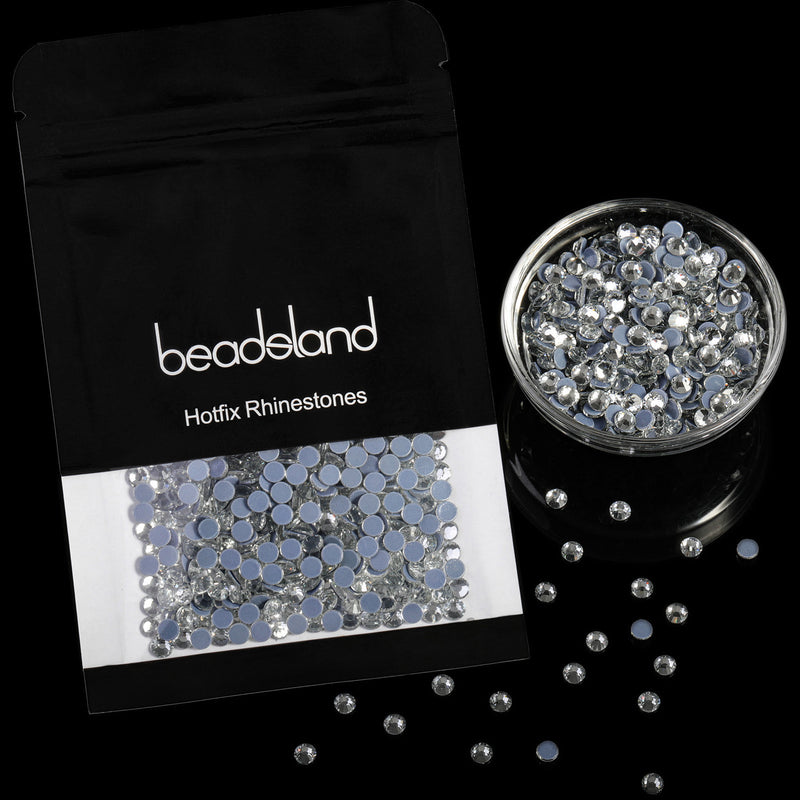 Beadsland Hotfix Rhinestones, Crystal Rhinestones for Crafts Clothes DIY Decoration-Crystal