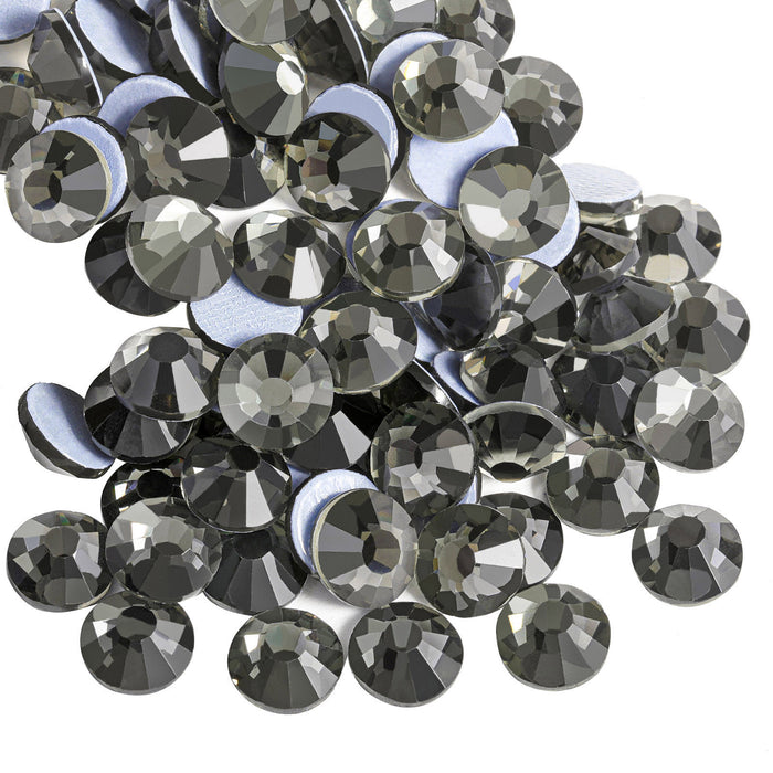 Beadsland Hotfix-Strasssteine, Kristall-Strasssteine ​​zum Basteln von Kleidung, DIY-Dekoration – schwarzer Diamant