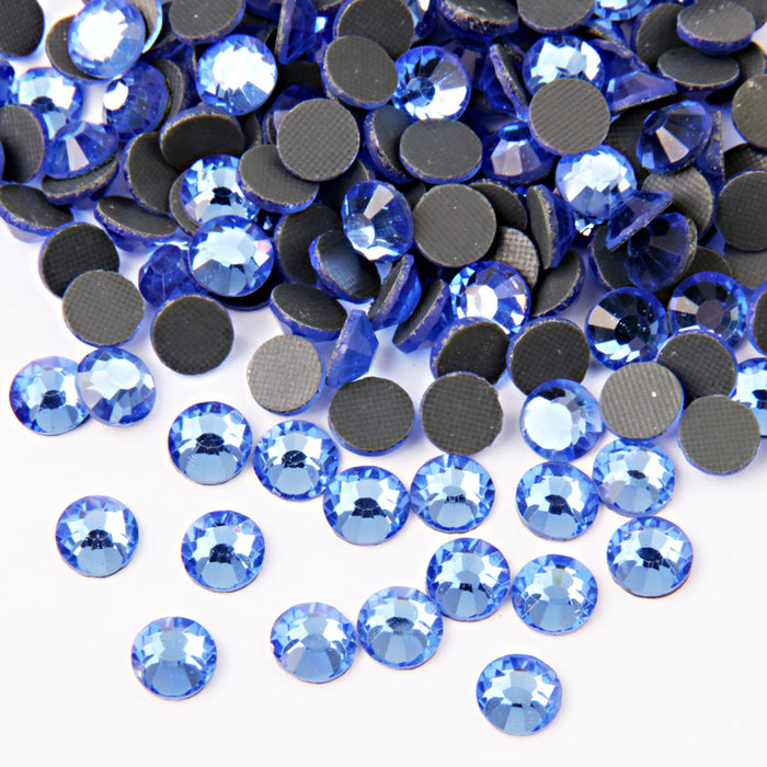 Beadsland Crystal Hotfix Rhinestone,Machine Cut Stone - Lt.Sapphire