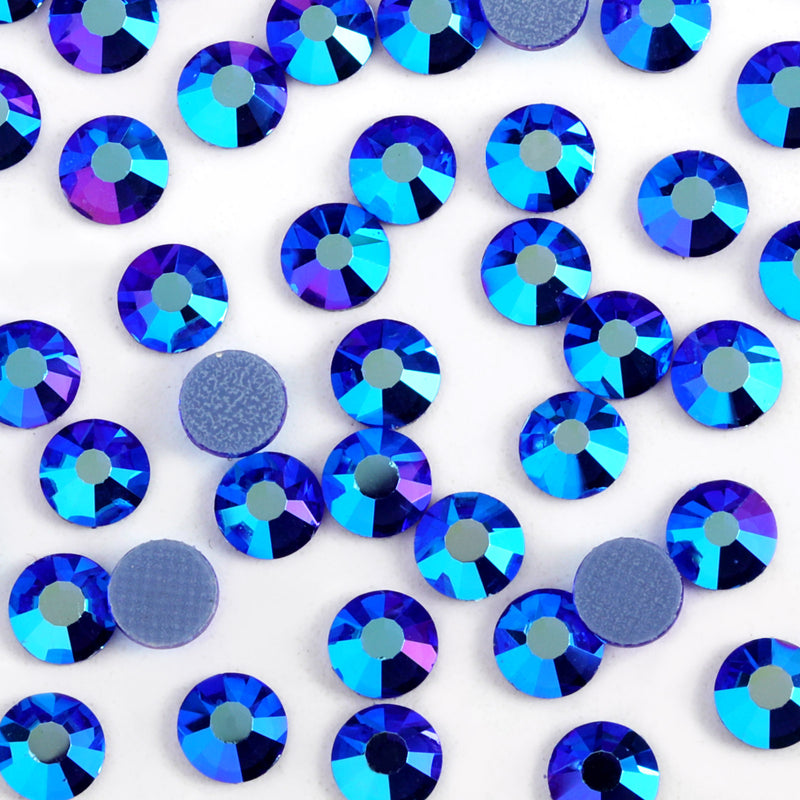 Beadsland Hotfix Rhinestones, Crystal Rhinestones for Crafts Clothes DIY Decoration-Sapphire AB