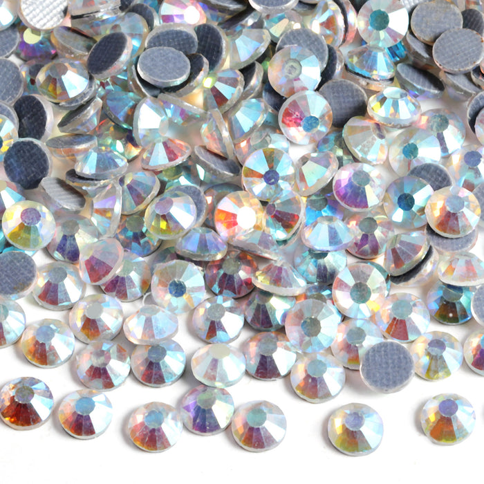 Diamantes de imitación Hotfix a granel para manualidades, decoración de bricolaje con cristales Hotfix, SS6-SS30, transparente AB
