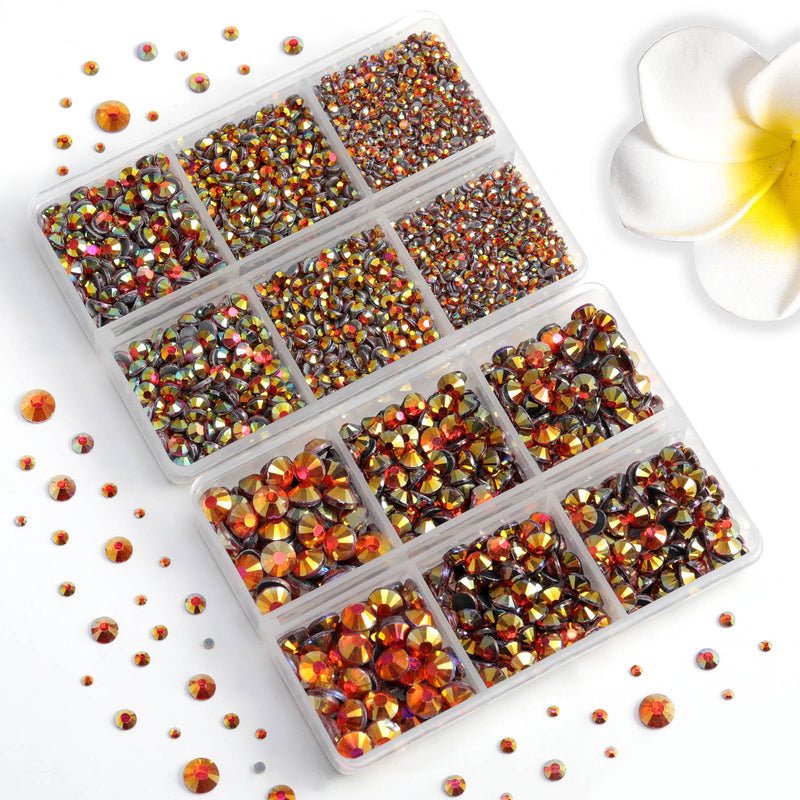 6736pcs Hotfix Rhinestones for Crafts Clothes Mixed 5 Sizes, Hotfix Crystals with Tweezers and Wax Pencil Kit, SS6-SS30- Hyacinth AB